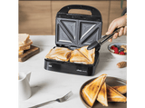 Sandwichera - Ufesa Nevada, 750 W, Placas antiadherentes de 225 × 131 mm, Libres PFOA, Negro