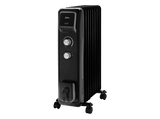 Radiador de aceite - Jata JCRA2392, 2000 W, 3 Potencias de Calor, 9 Elementos, Termostato, Estancias de 15-20 m², Negro