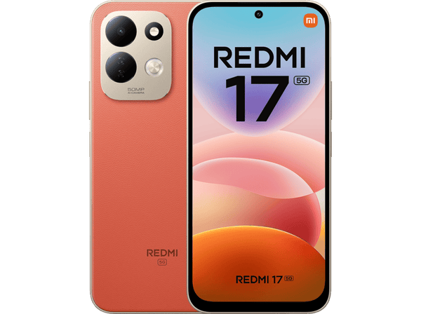 Xiaomi Redmi 17 5G, Naranja Intenso, 128 GB, 4 GB RAM, 6.9" LCD, Snapdragon® 4 Gen 5 con 5G, 7500 mAh