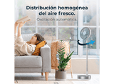 Ventilador de pie - Cecotec EnergySilence 800 FoldAir Control, Telescópico, 8, 4 velocidades, Oscilación automática, Mando a distancia, Plata