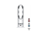 Ventilador sin aspas - Dyson Hot+Cool™ HF1, Ventilador y calefactor, Precalentamiento remoto, 2250 W, 10 Velocidades, Blanco/ Plata
