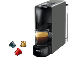 Cafetera de cápsulas - Nespresso® Krups XN110B Essenza Mini, 1310 W, 19 Bar, 0.6 L, Calentamiento en 25 s, Apagado automático, Gris