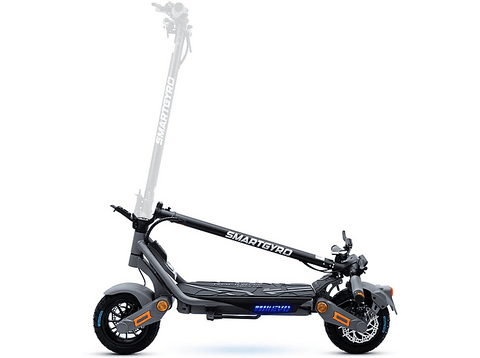Patinete eléctrico - smartGyro Rockway EVO, Potencia Máxima 800W, Potencia Nominal 500W, Carga 140 kg, 13000 mAh, 25 km/h, 50 km Autonomía, Gris
