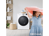 Secadora bomba de calor - LG RHX5009TLC, 9 kg, 12 programas, AI DUAL Inverter™, ThinQ™, Blanco