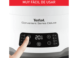 Vaporera - Tefal Convenient Series Deluxe VC502D10, 1.2 L, 900 W, 8 programas de cocción, 3 niveles, Acero Inoxidable, Blanco