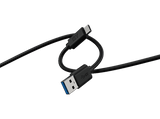Cable adaptador - ISY IUC-1033, Universal, USB-A a USB-C, 5 Gbps, 0.75m, Negro