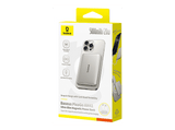 Powerbank - Baseus PicoGo AM41 Ultra-fina, 5000 mAh, 20W, Carga magnética, Con cable Tipo C 60W, Carga Pass-Through, Carga rápida, Blanco Titanium