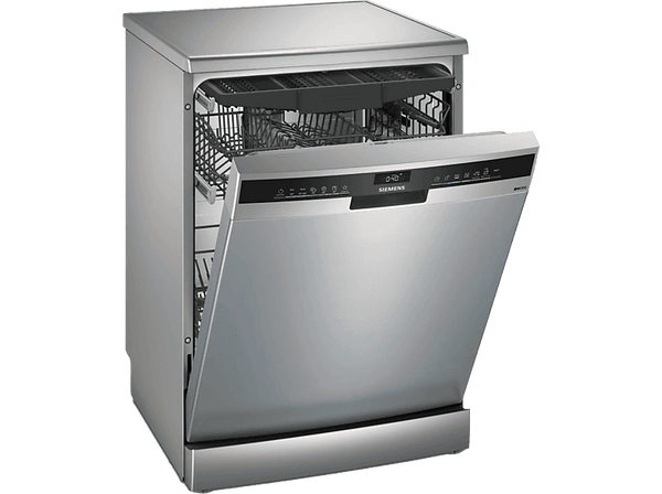 Lavavajillas - Siemens SN23EI03ME, 14 servicios, 6 programas, 60 cm, Tercera bandeja, Control por voz, Inox