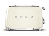 Tostadora - Smeg TSF03CREU,  2000 W, 6 Niveles, Rebanadas cortas, Crema