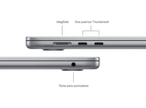 Apple MacBook Air (2024), 15,3, Chip M3, GPU de 10 núcleos, 16 GB RAM, 512GB de SSD, Teclado Magic Keyboard Touch ID, macOS, Gris espacial