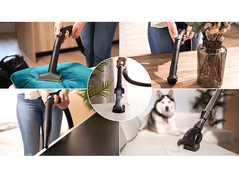 Aspirador sin bolsa - Cecotec Conga Rockstar Multicyclonic XL Animal Plus, Ciclónico, 800 W, 20 kPa, 4 L, Compacto, Mascotas, Muebles, Black