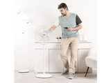 Ventilador de pie - Taurus Boreal 16CR GO, 35W, 4 en 1 - Ventilador de pie, Escritorio, Suelo y pared, Batería, Autonomía 8 hrs, 5 velocidades, Blanco