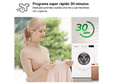 Lavadora secadora - LG W4X1085NWH, 8Kg/5 kg, 1400 rpm, 10 programas, Steam™, ThinQ™, Blanco
