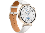 Smartwatch - Huawei Watch GT5 41mm, Llamadas Bluetooth, Respuesta con Teclado, 7 días batería, Compatible iOS/Android, Correa Cuero Blanco