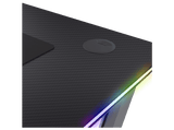 Mesa gaming - Trust GXT710, Iluminación RGB, Cargador Inalámbrico, Negro