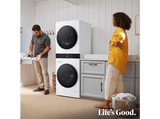 Lavadora secadora - LG WT1210WWF, Torre de lavado 12/10 kg, TurboWash™, Smart Pairing™, Blanco