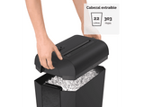 Destructora de papel - Fellowes LX65, Tecnología de Seguridad SafeSense, Negro