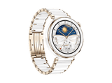 Smartwatch - Huawei Watch GT5 Pro 42mm, Llamadas Bluetooth, Respuesta con Teclado, Mapas Campos Golf, 7 días batería, Correa Cerámico Blanco