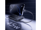 Powerbank - Baseus PicoGo AM61, Powerbank magnética Qi2.2, 10000mAh, 45W, Con cable retráctil Tipo-C, Negro Cosmic