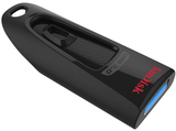 Memoria USB 256 GB - SanDisk Ultra, USB 3.0, Lectura 130MB/s, Compatible USB 2.0, Software SecureAccess, Negro