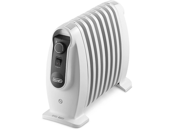 Radiador - DeLonghi Nano TRNS 0808.M, 800 W, 8 elementos, Real Energy, Función anti-heladas, Blanco