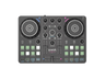 Mezcladora DJ - Vieta Pro Vega, 2 Canales, USB-C y Minijack 3.5mm, Tarjeta de Sonido Integrada, Negro