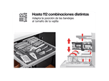Lavavajillas integrable - LG DB273TX, 14 servicios, 9 programas, 59.8 cm,  Tercera bandeja, QuadWash™, Sin panelar