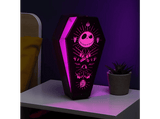 Lámpara - Funko Pesadilla Antes de Navidad - Ataúd 3D, 4 niveles brillo, Sensor luz nocturna, Producto oficial Disney