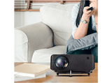 Proyector - Prixton Cinema Deluxe, 7.000 lúmenes, Conexión HDMI, Full HD, WiFi, Pantalla LCD 4.41, Negro