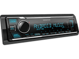 Autorradio - Kenwood KMM-125, Pantalla LCD, Ecualizador 3 bandas, USB, Radio FM/AM, Aux, Negro