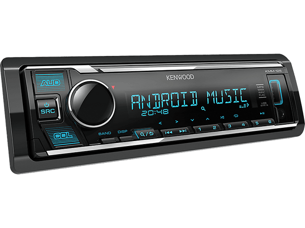 Autorradio - Kenwood KMM-125, Pantalla LCD, Ecualizador 3 bandas, USB, Radio FM/AM, Aux, Negro