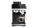 Cafetera express - Cecotec Power Espresso 20 Grind, 20 bar, 1350W, 1.7 l, 2 tazas, Molienda ajustable, Thermoblock, Pantalla táctil, Negro