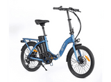 Bicicleta urbana - Youin Amsterdam, 250 W, 25 km/h, 45 km, Plegable, Azul y negro