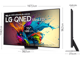 TV QNED 75 - LG 75QNED91T6A, UHD 4K, Procesador Inteligente 4K α8, Smart TV, DVB-T2 (H.265), Negro Dark Meteor Titan