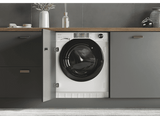 Lavadora secadora integrable - Haier Series 4 HWDQ90B416FWB-S, 9 kg+5 kg, 1600rpm, Inverter, Antibacterias, Sin panelar