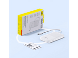 Powerbank - Baseus EnerFill Bipow2 Pro, 10000mAh, 22.5W, Cable retráctil, Carga simultánea ultrarrápida, USB-C, Blanco