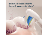 Cepillo eléctrico - Philips Sonicare HX7108/01 Serie 5300, Autonomía de 21 días, Tecnología sónica, Sensor de presión, 2 velocidades, blanco