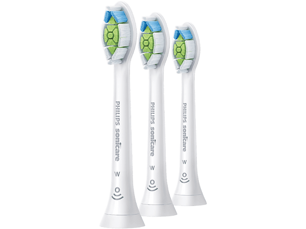 Recambio para cepillo dental - Philips Optimal White HX6063/87, Cabezal Sonicare, Pack 2+1, Blanqueador, Control antiplaca, Suavidad media, Blanco