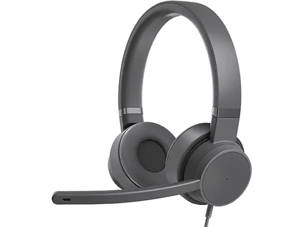 Auriculares - Lenovo ANC con cable Lenovo GO, Micrófono incorporado, Alámbrico, Gris