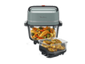 Freidora de aire - Moulinex Crisp & Go, Apilable y portátil, 2 cestas, 1.4L, 3.8L, 4 modos de cocción, 1700 W, Ajuste manual de temperatura, Verde