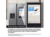 Frigorífico americano - Samsung Family Hub Bespoke AI RS90F66BETEF, Twin Cooling, 178.4 cm, 614 l, Dispensador agua y hielo, Balda botellero, Inox