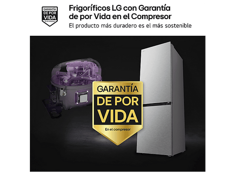 Frigorífico combi - LG GBBS514AMB, No Frost, 186 cm, 333 l, DoorCooling+™, FRESHBalancer™, Acero texturizado antihuellas