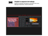 Monitor gaming - LG 49U950A-W, 49 Full-HD, 144 Hz, 5 ms, IPS curvo 3800R, 2x HDMI, Altavoces integrados, Altura ajustable, Blanco