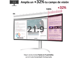 Monitor - LG 40WP95CP, 39.7, 5.120 x 2.160 píxeles, 5 ms, 72 Hz, HDMI x2, DisplayPort x2, Blanco