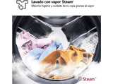 Lavadora carga frontal - LG F2WR5S08AGW, Serie fondo especial 500, 8 kg, 1200 rpm, 12 programas,  AI Direct Drive™, Steam™, Blanco