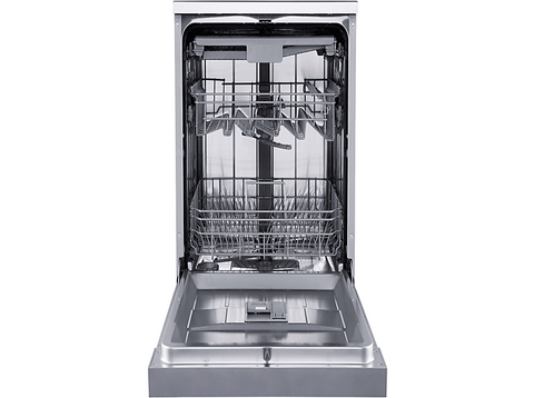 Lavavajillas - Hisense HS543D10X, 11 servicios, 8 programas , 44.8 cm, Motor Inverter, Tercera bandeja, Inox