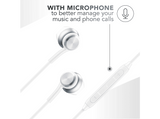 Auriculares - Music Sound AIR CAPSULE, De cable, Escucha inmersiva, Blanco