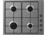 Encimera - Candy Idea CHW6LBX, Gas, 4 quemadores, Válvula seguridad Sicurflame, 60cm, Mandos independientes, Inox