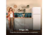Frigorífico dos puertas - Cecotec Bolero CoolMarket 2D 261 White E, Capacidad 261 L, Modo Fast Freezing, LED interior, Clase energética E, White