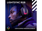 Auriculares gaming - Logitech G A20 X Lightspeed, Bluetooth, PS5-XBOX-Switch-PC, Playsync, Micrófono extraíble, Personalizable, Lightsync, Negro